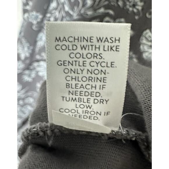 J.Jill Pure Jill Easy Knit Two Pocket Dress Size XS Gray Floral Cotton Pockets - Picture 6 of 10